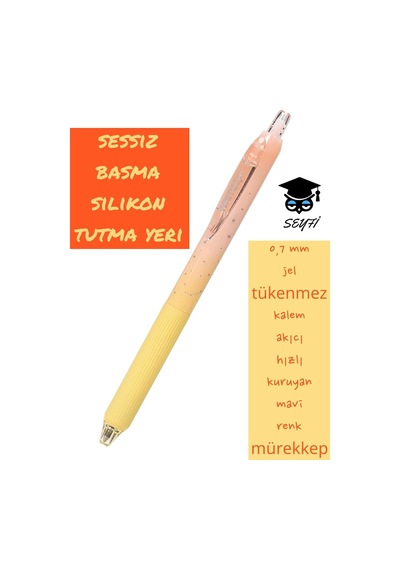 Tr 0,7 Mm Jel Tükenmez Kalem Akıcı Hızlı Kuruyan Mavi Renk Mürekkep Writech Amerikan Marka Sessiz Kalem Genel