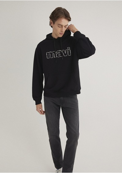 Mavi - Mavi Logo Baskılı Siyah Sweatshirt 0s10196-900 Siyah