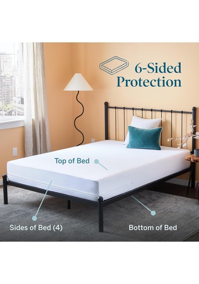 Lexroo Encasement Mattress Protector - Queen/white Çok Renkli