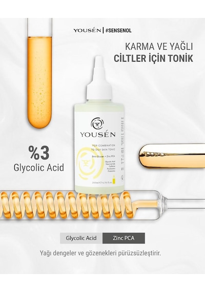 Yağlı Ve Karma Ciltler İçin Gözenek Sıkılaştırıcı Ve Sebum Dengeleyici Tonik 200 Ml