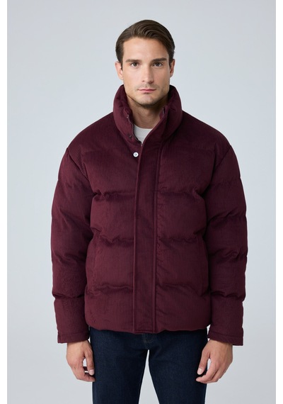 Danger Erkek Su Geçirmez Kadife Puffer Şişme Mont Bordo 4346dngr
