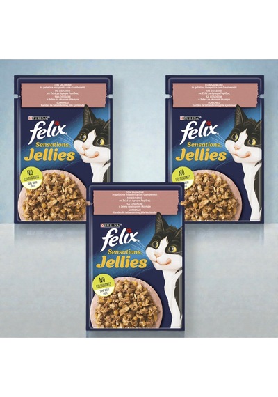 Felix Karidesli Yaş Kedi Maması 85 G X 3 Adet