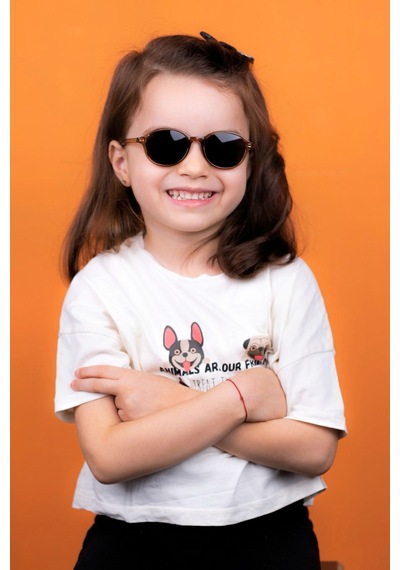Yeni Unisex 0-2 Yaş Polarize Kahverengi Çocuk Güneş Gözlüğü Kahverengi