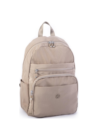 Nas Bag Unisex Büyük Boy Çok Gözlü Su Geçirmez Sırt Çantası Vizon