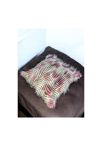 Ithal Peluş Kumaş Yastık Kılıfı Desen 45x45 Peluş Yastık Home Pembe Desen Pembe Desen