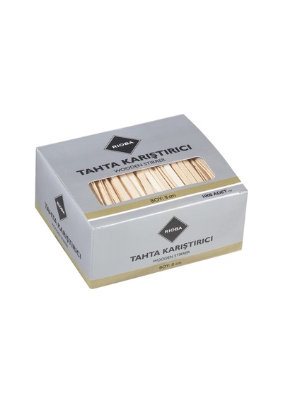 Rıoba Tahta Karıştırıcı 11 Cm 1000 Adet Kullan At İçecek Karıştırıcı 2'li Ekonomik Paket - 2 Ad Tarı 2 L