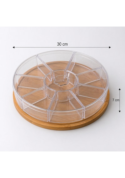 %100 Bambu Tabanlı 9 Bölmeli Kahvaltılık Sunum Tabağı-kapaklı Şeffaf Plastik Organizer,servis Tepsisi, Çerezlik&kuruyemişlik Açık Kahverengi %100 Bambu Tabanlı 9 Bölmeli Kahvaltılık Sunum Tabağı-kapaklı Şeffaf Plastik Organizer,servis Tepsisi, Çerezlik&kuruyemişlik Açık Kahverengi