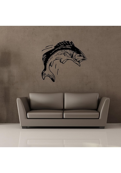 Balık Folyo Sticker 30cm Uzunluk Siyah