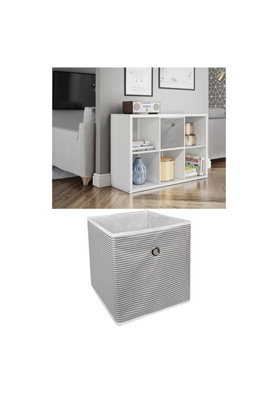 Raf Düzenleyici 30 X 30 X 30 Cm Organizer Kumaş Saklama Kutusu Kumaş 30 X 30 Gri Tr Diğer