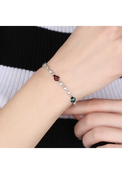 Gümüş Uğur Böceği Kadın Bileklik N11.28965