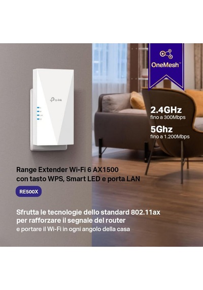 Tp-link Re500x, Ax1500 Mbps Onemesh Wi-fi 6 Menzil Genişletici, G