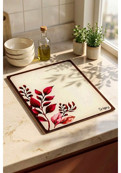 Snippy Bloom - Cam Kesme Tahtası Cam Kesim Panosu Dekoratf Cam Kesim Tablası 29 X 34 Cm Çok Renkli