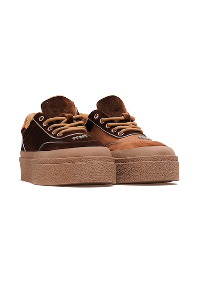 Guja Kadın Deri Sneaker Ayakkabı 25k 25k330 Z Kahve Süet Kahve Süet