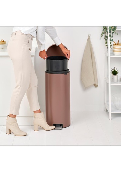 Brabantia Çöp Kutusu 30 Litre Newicon Pedallı Satin Taupe 234040 Diğer