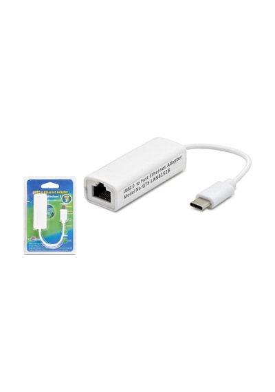 Type C Usb 2.0 Ethernet Adaptör 10/100 Mbps Beyaz Hdx5257