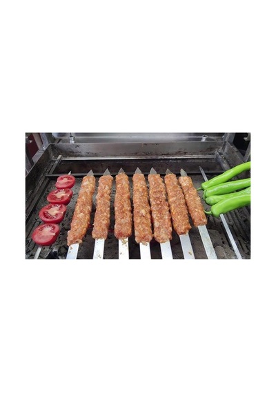 Mobilreyon, 15 Adet Adana Kebap Şiş, 50 Cm, Galvanizli Sac Demir Kıyma Şiş