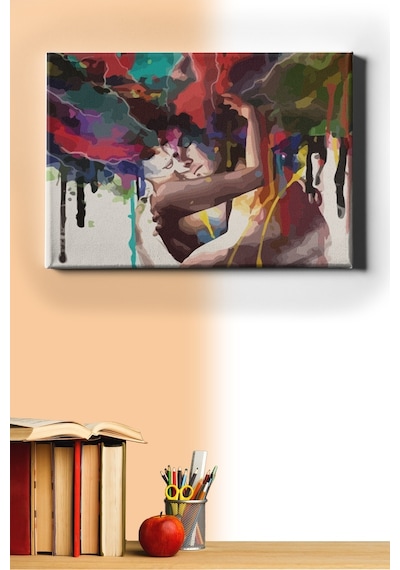 Webstyle Sayılarla Boyama Seti Kasnaklı Aşk-ı Derun 40 X 50 Cm