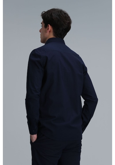 Lufian Erkek Lıne Basic Comfort Fit Gömlek 111010614 Lacivert