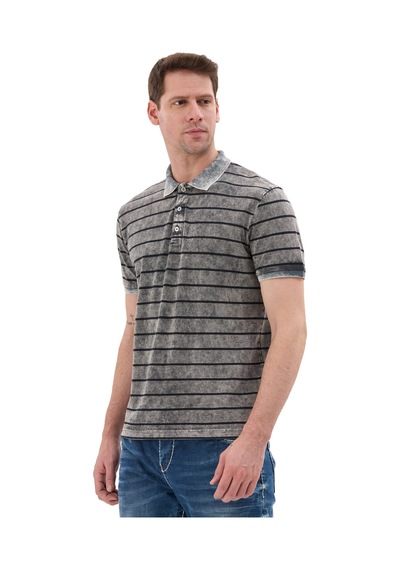 Cipo & Baxx Erkek Çizgili Polo Yaka Basic T-shirt - Ct858 Ant