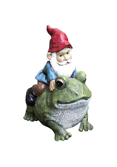 "büyülü Bahçe Gnome Majestic Frog - Ev Dekoru İçin Kaprisli Reçine Heykelcik"