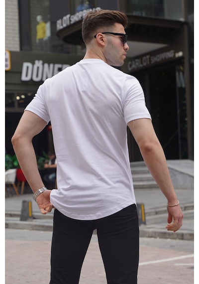 Madmext Beyaz Polo Yaka Basic Erkek Tişört 6132-beyaz Beyaz
