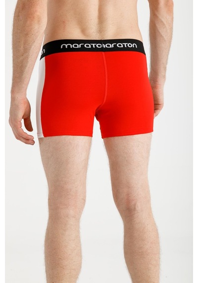 Maraton Sportswear Ekstra Slim Erkek Düz Paça Basic Kırmızı Boxer 20395-Kırmızı
