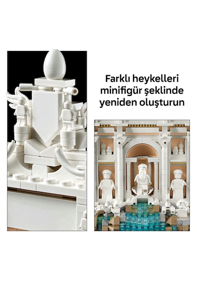 LEGO® Architecture Trevi Çeşmesi 21062 - Yetişkinler için Koleksiyonluk Seyahat Hatırası Yapım Seti (1880 Parça)