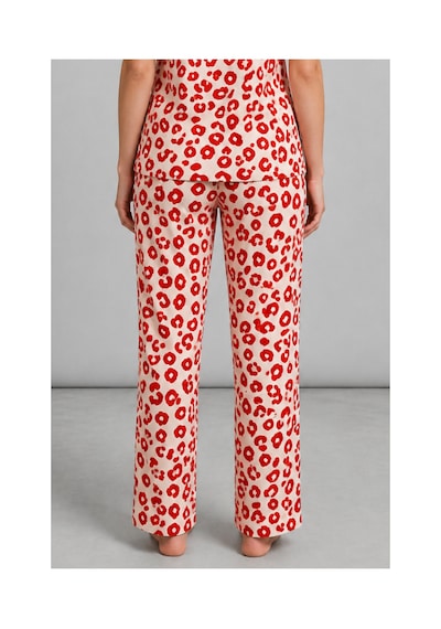 Fit Women Kadın Kısa Kol Comfort Kırmızı Pijama Takımı 4725