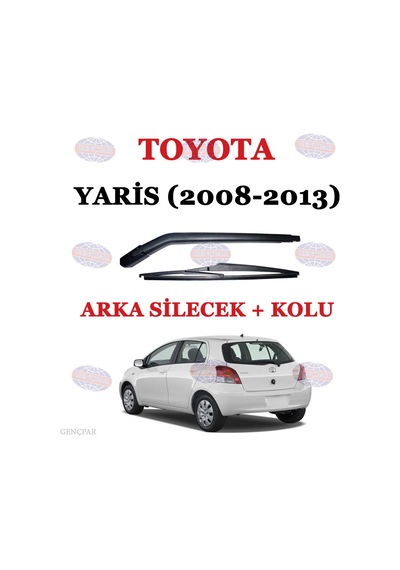 Toyota Uyumlu Yaris Arka Silecek Kolu+Silecek Süpürgesi