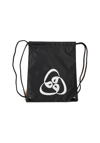 Üç Vavlı Hac Umre Terlik Çantası, Suya Dayanıklı, Büzmeli Ayarlanabilir Torba Sırt Çantası - Siyah