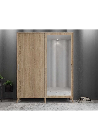 İmaj Sürgülü Portmanto Vestiyer Meşe 120cm Montaj Dahil