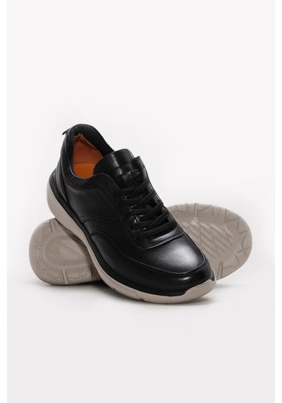 Fast Step Hakiki Deri Siyah Deri Erkek Casual Ayakkabı 742ma252012