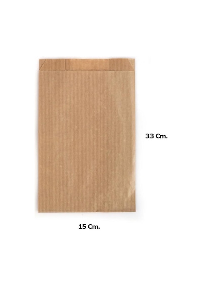 Kraft Baget Ekmek Fırın Kese Kağıdı Orta Boy 3'lü 0.63 KG 15 x 33 CM