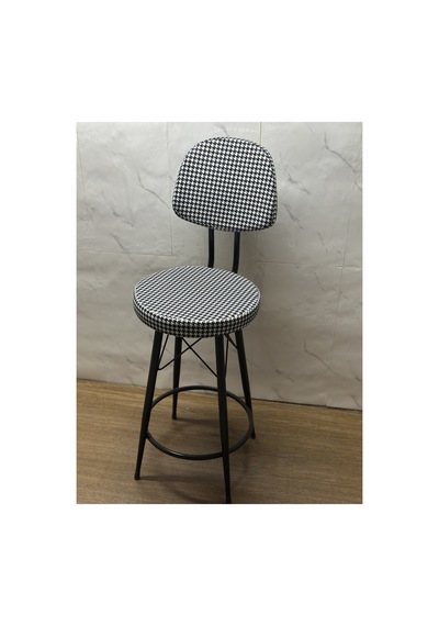 Has Bar Sandalyesi Kazayağı Renk 75 Cm Siyah 100 Cm İle 110 Cm Arası Olan Ada & Masalara Uygundur Beyaz