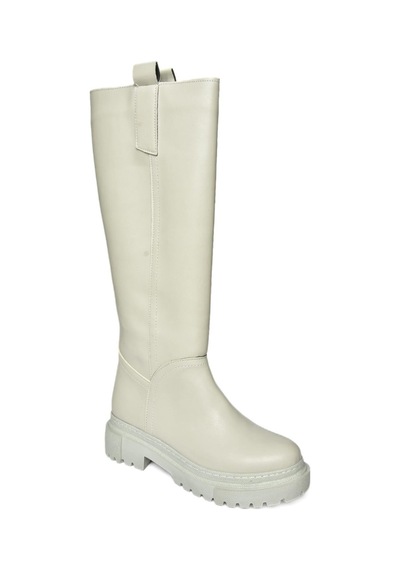 Fox Shoes R973201109 Gri Kalın Tabanlı Kadın Çizme Gri