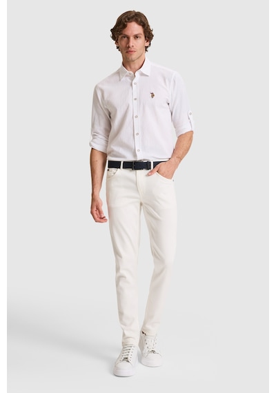 U.s. Polo Assn. Erkek Beyaz Gömlek Basic 50320262-vr013