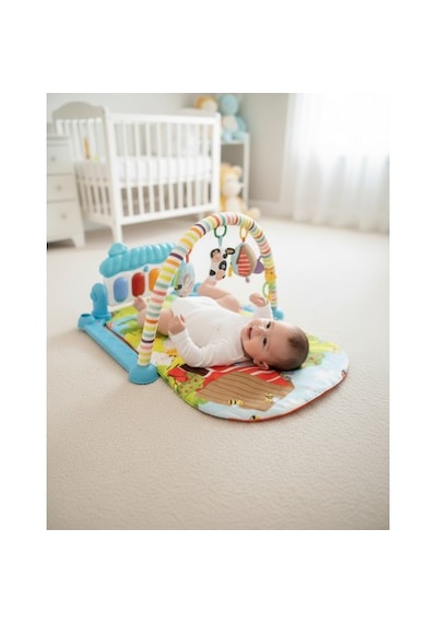 Toys2you Piyanolu Oyun Halısı Işıklı Ve Müzikli Gelişim Matı Çiftlik 70x45x35