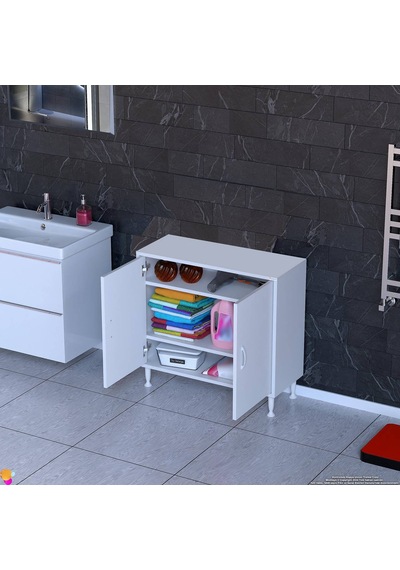 Eliusta Sabir 80 Cm 2 Raflı Beyaz Banyo Mutfak Dolabı 3 Bölmeli Çok Amaçlı Dolap 80x75x32,5 Cm Düzenleyici Beyaz Eliusta Sabir 80 Cm 2 Raflı Beyaz Banyo Mutfak Dolabı 3 Bölmeli Çok Amaçlı Dolap 80x75x32,5 Cm Düzenleyici Beyaz