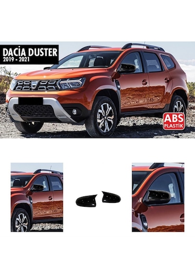 Dacia Duster Yarasa Batman Ayna Kapağı 2018 Ve Üzeri Parlak Siyah