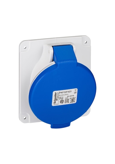 Schneider 3x32A Eğik Makine Prizi 230 Volt Monofaze Ip 44 Pkf32F4