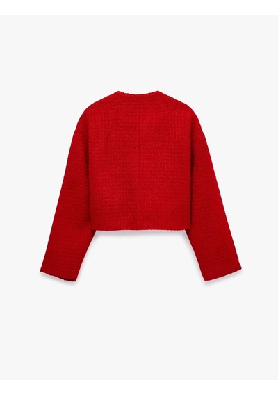 Koton Uzun Kollu Cepli Viskon Karışımlı Düğmeli Oversize Kruvaze Yaka Blazer Ceket Kırmızı Koton Uzun Kollu Cepli Viskon Karışımlı Düğmeli Oversize Kruvaze Yaka Blazer Ceket Kırmızı