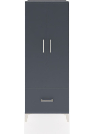 Hyperion Dolap 4 Raflı Tek Çekmeceli 2 Kapaklı 60x44x163 Antr... Antrasit