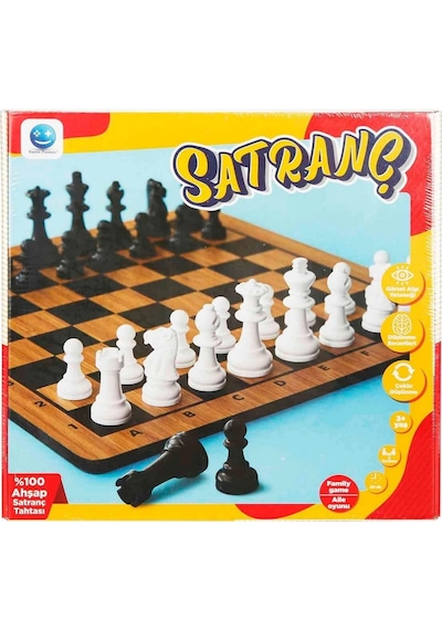 Ahşap Satranç Seti 35 Cm Büyük Boy Satranç Tahtası Strateji Zeka Oyunu