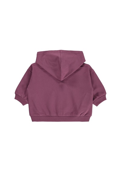 Civil Baby Çiçek Nakışlı Basic 6-18 Ay Hırka - Lila Koyu Gülkurusu