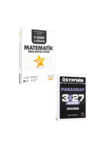 Parlayan Projeler 2027 9. Sınıf 2. Dönem Matematik Ders Destek Kitabı Maarif Model İle Uyumlu+evp Akademi Paragraf