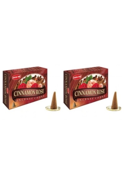 Hem Cinnamon Rose 2 Paket Toplam 20 Adet Konik Tütsü