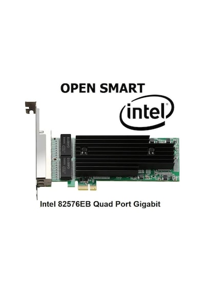 Open Smart OPS01G64NT Quad 4 Port Intel 82576EB Gigabit PCI-E X1 Ethernet Kartı