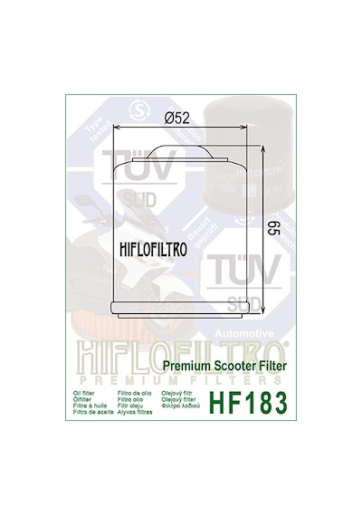 Hiflo HF-183 Vespa Sprint 150 Yağ Filtresi (2015-2017)