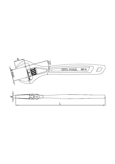 Ceta Form B21-B Serisi B21-250B Kurbağacık Anahtar 250Mm - 10''