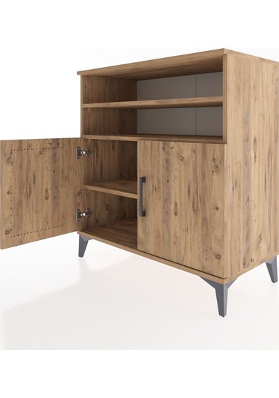 Hyperion Şifonyer 3 Raflı 2 Kapaklı 88x44x96 Çam-çam Çam